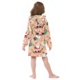 thumbnail image 5 of FORMRS Niños Bathrobe Unisex Hooded Robe Soft Plush Pajamas Sleepwear, Size 2-3T, Pink Christmas Santa, 5 of 7