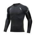 thumbnail image 3 of Mens Sports Long Sleeved Tight Fitting Autumn Fitness Basketball Suit Quick Drying Breathable Track And Field Printed Mesh Bottom Coat, 3 of 4