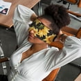 thumbnail image 6 of Kdxio Scarfs for Women Lightweight Print Vintage Black Plaid Sunflower Pattern Scarf Shawl Fashion Scarves Sunscreen Shawls, 6 of 7