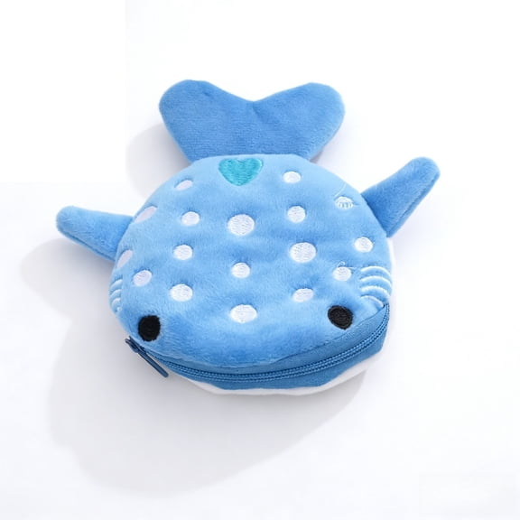 Whale Shark Cute Plush Money Wallet Pouch Card Coin Purse Lipsticks Earphone Storage Bag