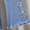 thumbnail image 4 of Kiijoy Infant Girls Flare Jeans Elastic Waist Stretch Denim Pants Trousers, Sizes 18-24M, 4 of 5