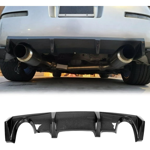 Kojem Rear Bumper Diffuser Lip Compatible with 2003-2007 Nissan 350Z Z33 Fairlady Shark Fin Spoiler Lip
