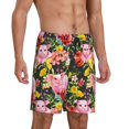 thumbnail image 6 of Mens Pajama Shorts, Cute Pigs Sunflower Sleep Shorts Men Pajama Bottoms Lounge PJ Shorts with Pockets, 6 of 6