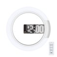 thumbnail image 3 of Reloj de pared hueco con espejo LED, reloj electrónico multifunción de moda, reloj despertador digital silencioso simple y creativo para el hogar, 3 of 5