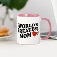 thumbnail image 4 of CafePress - World's Greatest Mom Mug - 11 oz Ceramic Mug - Novelty Coffee Tea Cup, 4 of 6