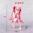 thumbnail image 1 of Hatsune Miku Anime Figure Sitting Pose PVC Model Toy Cherry Blossom Decoration Collectible Gift, 1 of 9