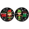 Distinctivs Red and Green What the Elf Christmas Gender Reveal Stickers, 40 Voting Stickers
