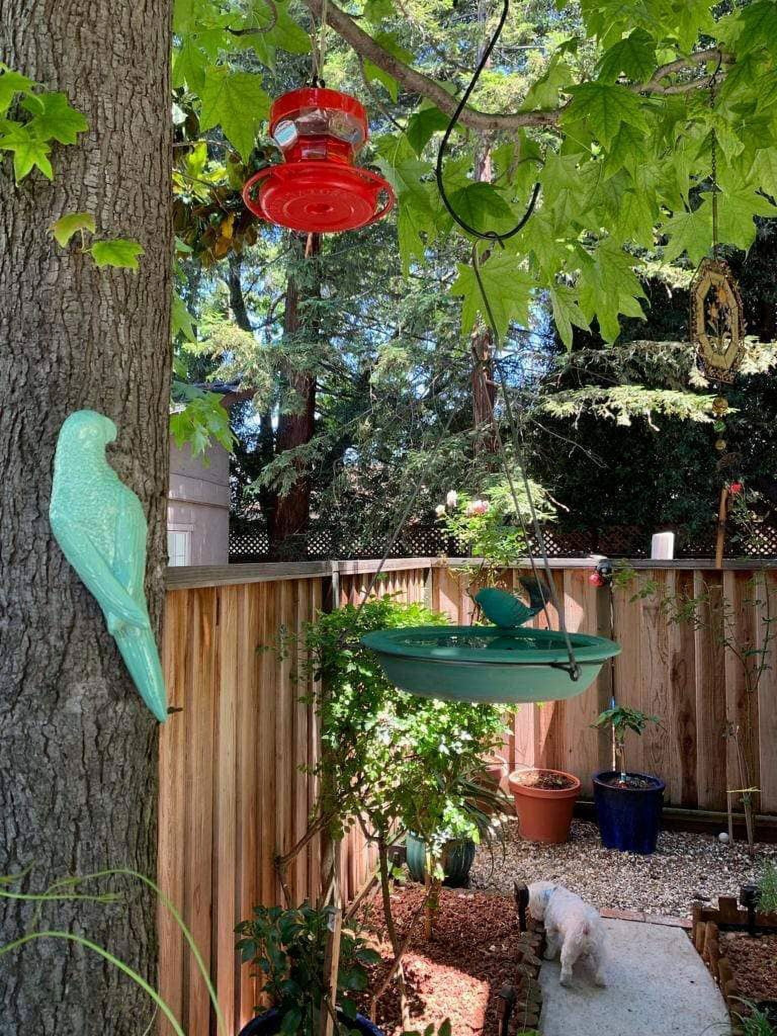 Hanging Teal Bird Bath