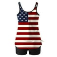 thumbnail image 6 of Fartey American Flag Tankini Swimsuits for Wome Tummy Control Two Piece Bathing Suit 2025 Swim Tops with Shorts Lightweight Breathable Beach Vacation Swimwear Red S-2XL, 6 of 6