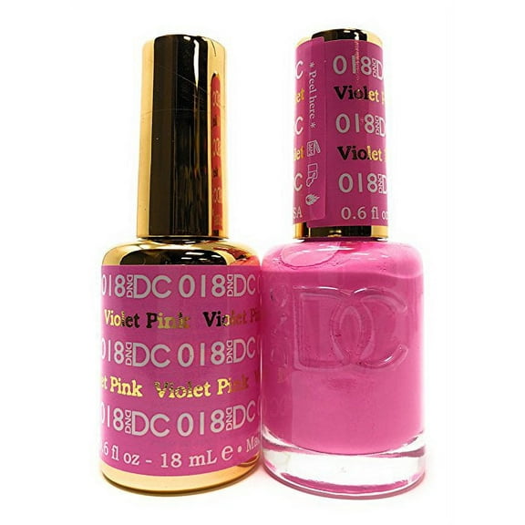 DND - DC Duo Soak off Gel & Matching nail polish - 018 Violet Pink