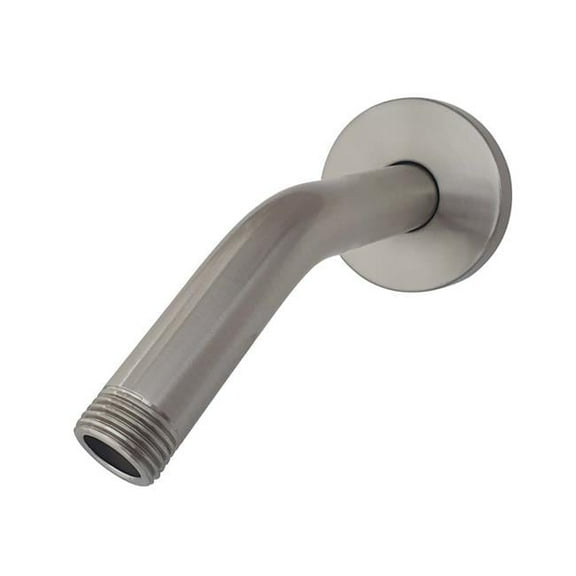 6 in. Aquaelements Shower Arm with Flange, Brushed Nickel