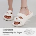 thumbnail image 4 of HOYUFEI Skull Slide Sandals for Women Men Anti-Slip Cushioned Slippers EVA Thick Soft Slides Open Toe Slide on Indoor Outdoor Beach Pool Sandals Khaki, 4 of 9