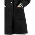 thumbnail image 6 of Unique Bargains Women's Single Breasted Winter Outwear Trench Coat L Black, 6 of 7