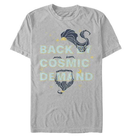 Men's Aladdin Genie Back By Cosmic Demand Graphic Tee Silver Medium