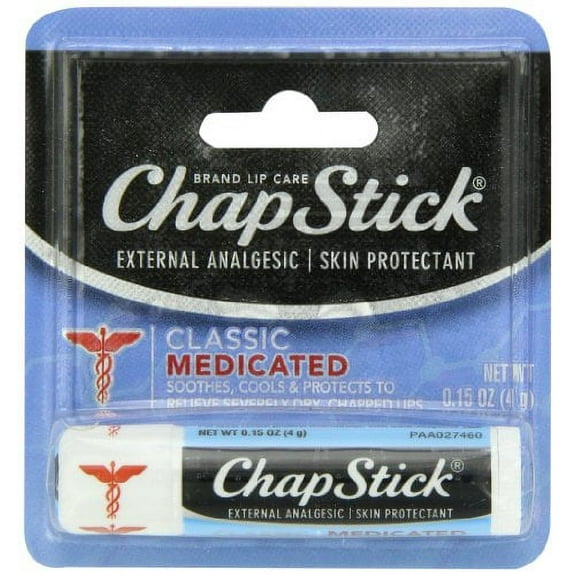 2 Pack - ChapStick, Classic Medicated Lip Balm 0.15oz Each