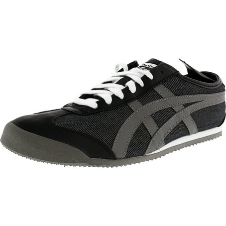 Onitsuka Tiger Zappos - Onitsuka Tiger Mexico 66 Black Denim / Grey Ankle-High Leather Fashion Sneaker - 10M 8.5M