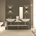 thumbnail image 5 of Luz de pared LED moderna y creativa de 10 W, impermeable, IP65, bañador de pared de aluminio LED para interiores y exteriores, 3000 K, negro, 5 of 5
