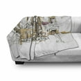 thumbnail image 3 of Modern Soft Flannel Fleece Throw Blanket, Painting Sketchy Like Design with Street View Houses Wires Artwork Print, Cozy Plush for Indoor and Outdoor Use, 50" x 70", Multicolor, by Ambesonne, 3 of 6