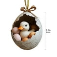 thumbnail image 3 of Wadada Christmas Birds Eggs Animals Ornament, Cute Christmas Happy Farm Christmas Eggs Baby Animals Decoration, Christmas Ducks Dinosaur Snake Eggs Christmas Ornaments Christmas Tree Pendant, 3 of 6