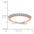 thumbnail image 2 of 14K Rose Gold Ring Band Diamond Round Polished, Size 8, 2 of 2