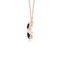 thumbnail image 2 of ANGARA Natural 1.2 Ct Marquise Sapphire Olive Branch Pendant in 14K Rose Gold for Women (Size-5x2.5mm) | September Birthstone, Anniversary, Jewelry Gift for Women | Natural Blue Sapphire Necklace, 2 of 8