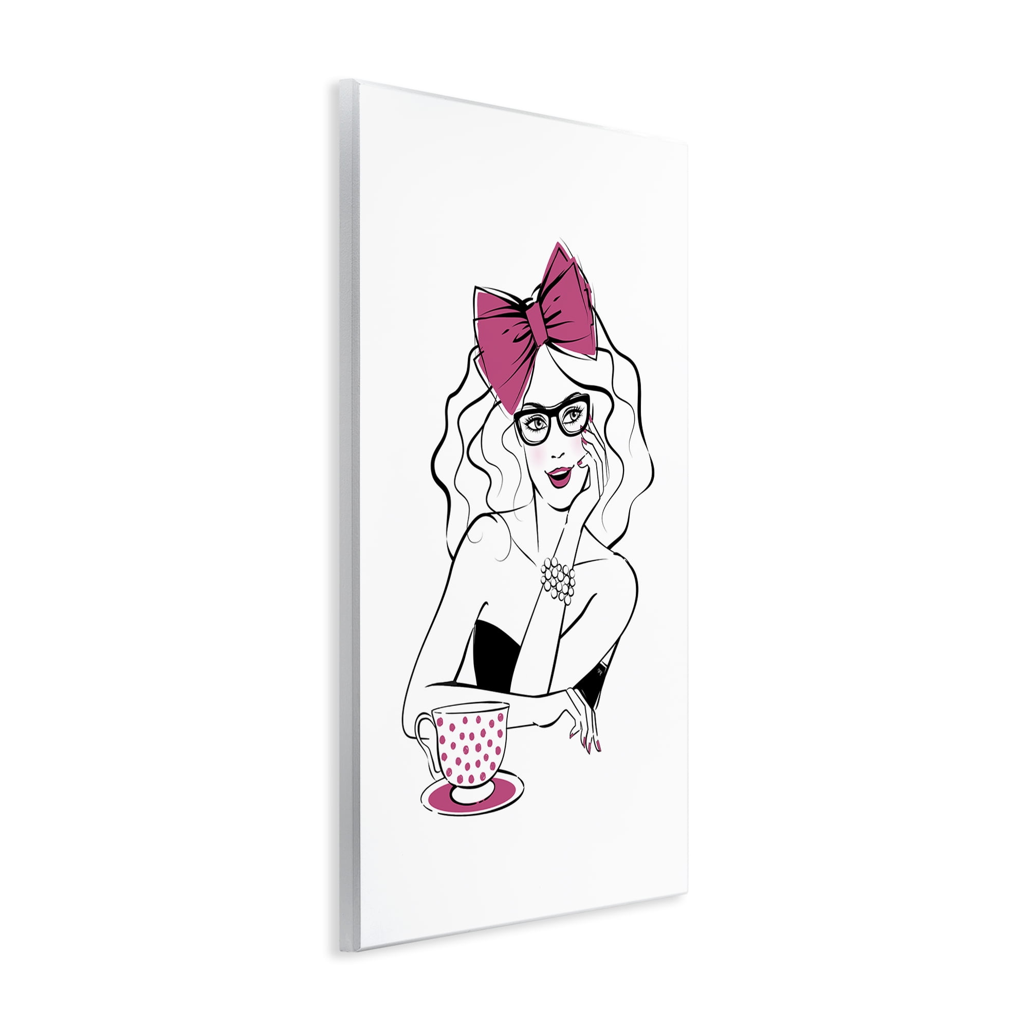 Stupell Industries Glam Tea Party Novelty Painting Unframed Art Print Wall Art, 13 x 19