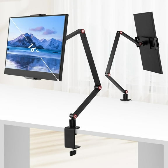 Tablet Stand Holder for ipad,Portable Monitor Stand Holder 15.6'',16'',Desk Mount with 360°Rotate Base,Fits for 4.7-16" Phone,Kindle,Fire HD