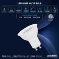 thumbnail image 3 of Luxrite GU10 LED Bulbs Dimmable 50W Halogen Equivalent 5CCT 6.5W 500LM 4 Pack, 3 of 7