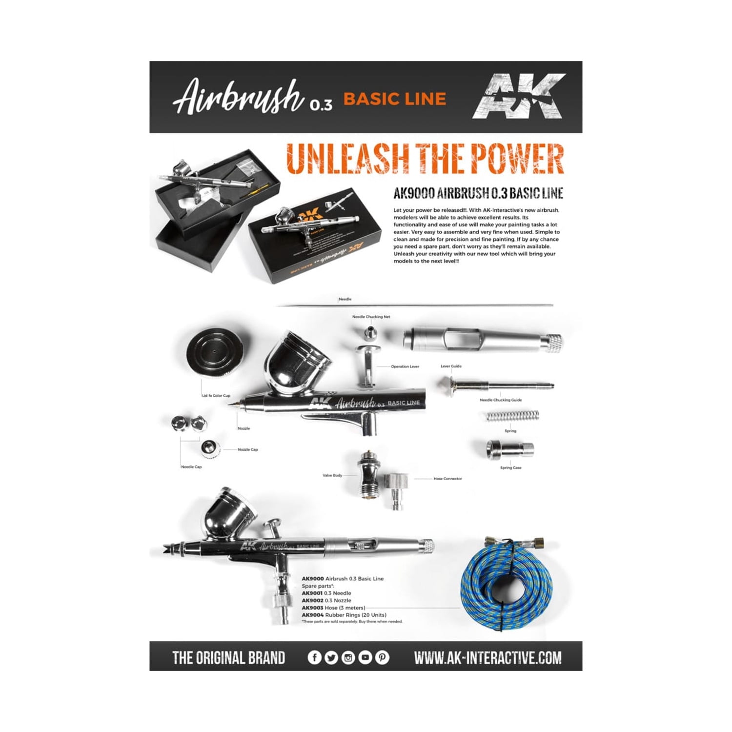 AK-Interactive AK Airbrush - Basic Line 0.3 New