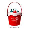 thumbnail image 2 of Cubos de dulces navideños con asa, cubos de golosinas, decoración navideña (alce redondo), rojo, 2 of 7