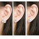 thumbnail image 5 of Pendientes de tuerca de doble perla para mujer, pendientes de perlas blancas planas, regalo de cumpleaños y Navidad para mujer, 5 of 5