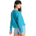 thumbnail image 3 of Hanes EcoSmart Women's Fleece Sweatshirt, V-Notch Bold Blue Heather L, 3 of 4