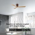 thumbnail image 3 of Matthews Fan Company IR3H-WN-LM-42 Irene 42" Walnut Hugger Ceiling Fan with 3 Light Maple Blades, Remote and Wall Control, Indoor/Outdoor Damp Rated, 3 of 6