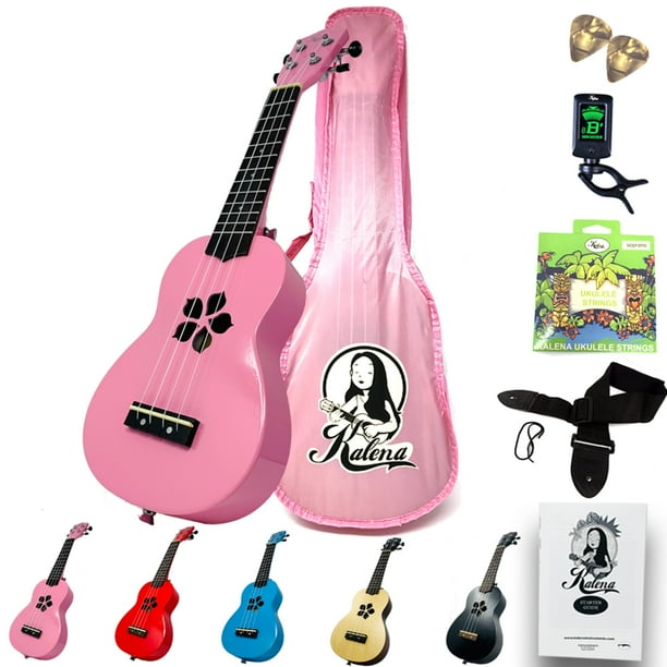 Kalena Basswood Top Plumeria Edition Soprano Ukulele Complete Set Walmart Com Walmart Com