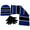 Black-Royal Blue, variant on Boy's 3 Piece Knit Hat, Scarf & Gloves Set