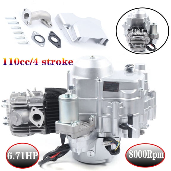PEAKORA4Stroke 110cc Engine Motor Electric Start For 50cc 70cc 90cc 110cc ATV GO Kart