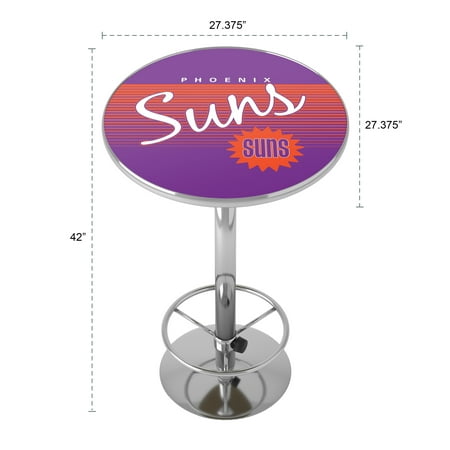 Phoenix Suns NBA Hardwood Classics Chrome Pub Table - Purple, Orange