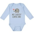 thumbnail image 3 of Inktastic My Daddy Loves Me Boys or Girls Long Sleeve Baby Bodysuit, 3 of 5