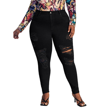 Women's Plus-Size Pull On Skinny Jean - Walmart.com