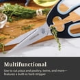 thumbnail image 2 of Farberware Soft Grips Stainless Steel Kitchen and Herb Scissor/Shear Black, Blue Accents, 2 of 12