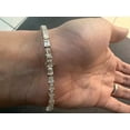 thumbnail image 4 of Lakshya Jewel LLC 14K White Gold Plated Wedding Tennis Bracelet for Men White Cubic Zirconia, 4 of 4