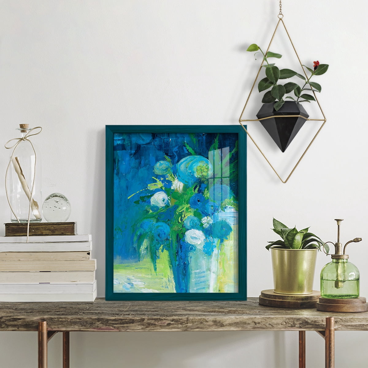 Literal Imaginings -Framed Print w/glass-Ocean Blue