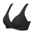 thumbnail image 2 of VISALY Sports Bras For Women Plus Size Sports Bra 2PCS Women Front Closure Extra-Elastic Breathable Lace Trim Bra Underwear Padded Bra Seamless Bras For Women Comfortable Bras For Women Red Black 80, 2 of 9