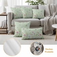 thumbnail image 5 of Flower Green Outdoor Pillow Covers 20x20 Set of 2,Waterproof Patio Throw Pillowcase Protectors,Blue Pink Daisy Wildflower Floral Botanical Decorative Pillow Shams Cushion Covers for Seat Bed Couch, 5 of 8