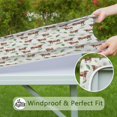 thumbnail image 6 of Green Cow Daisy Leaf Pattern Square Fitted Tablecloth with Elastic Edge,Square Table Cover,Washable Elastic Table Cover for Home Kitchen Party Decor 36"x36", 6 of 6