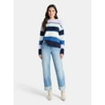 thumbnail image 2 of Time and Tru Women’s Brushed Stripe Sweater, Midweight, Sizes XS-XXXL, 2 of 5