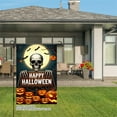 thumbnail image 3 of JOOCAR Happy Halloween Skull Pumpkins Linen Garden Flag for Fall Autumn Home Outdoor Garden Yard Door Decor 12x18 inch, 3 of 4