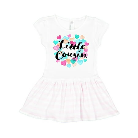 

Inktastic Little Cousin hearts Gift Toddler Girl Dress