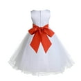 thumbnail image 2 of Ekidsbridal Girl Baptism Flower Girl Dress - White Tulle Rattail Edge 829S-A (Size: S-12), 2 of 3