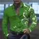 thumbnail image 3 of Camisa de solapa de traje para hombre, patrón creativo, moda informal, suave, cómoda, material transpirable, primavera y verano 2024, nueva oferta caliente, 3 of 5